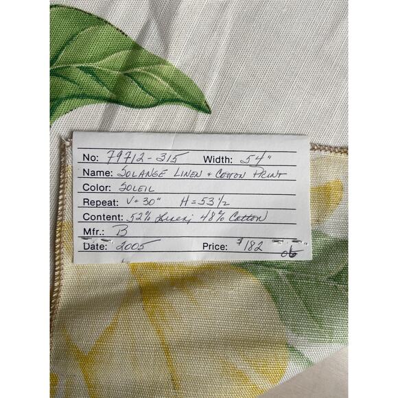 Brunschwig & Fils "Solange" fabric flowers vintage swatch 27 x 33 - Picture 4 of 6